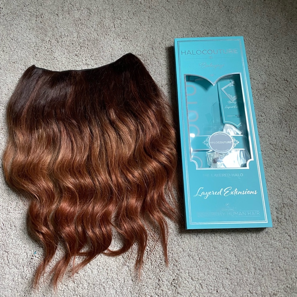Like new. HaloCouture extensions. 18” layered